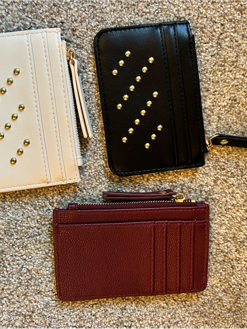 Studded Black Wristlet Card Holder
